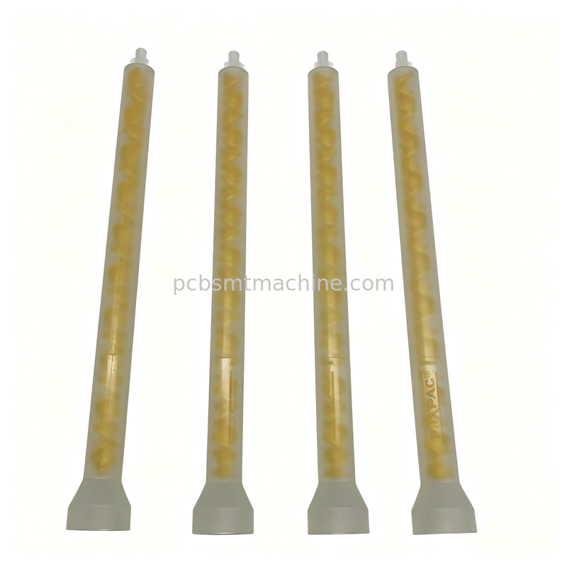 MIXPAC MS08-19-R Miscelatore statico POM giallo a 19 elementi per PCB SMT con pressione 1500 PSI