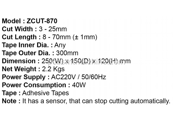 Tipo macchina automatica del carosello ZCUT-870 dell'erogatore del nastro di 220V per la larghezza del nastro di 3mm-25mm