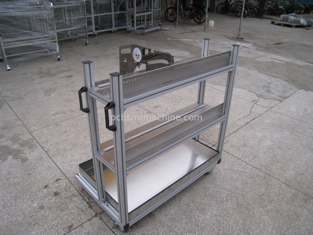 Bene durevole 2 strati con 50 SERIE di CP di alluminio delle scanalature dell'alimentatore senza carretto dell'alimentatore della SCATOLA per uso degli alimentatori del nastro di serie di Samsung CP