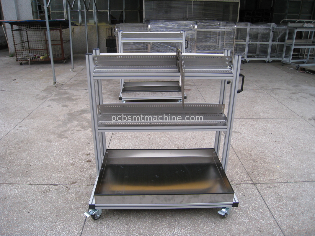 Bene durevole 2 strati con 50 SERIE di CP di alluminio delle scanalature dell'alimentatore senza carretto dell'alimentatore della SCATOLA per uso degli alimentatori del nastro di serie di Samsung CP